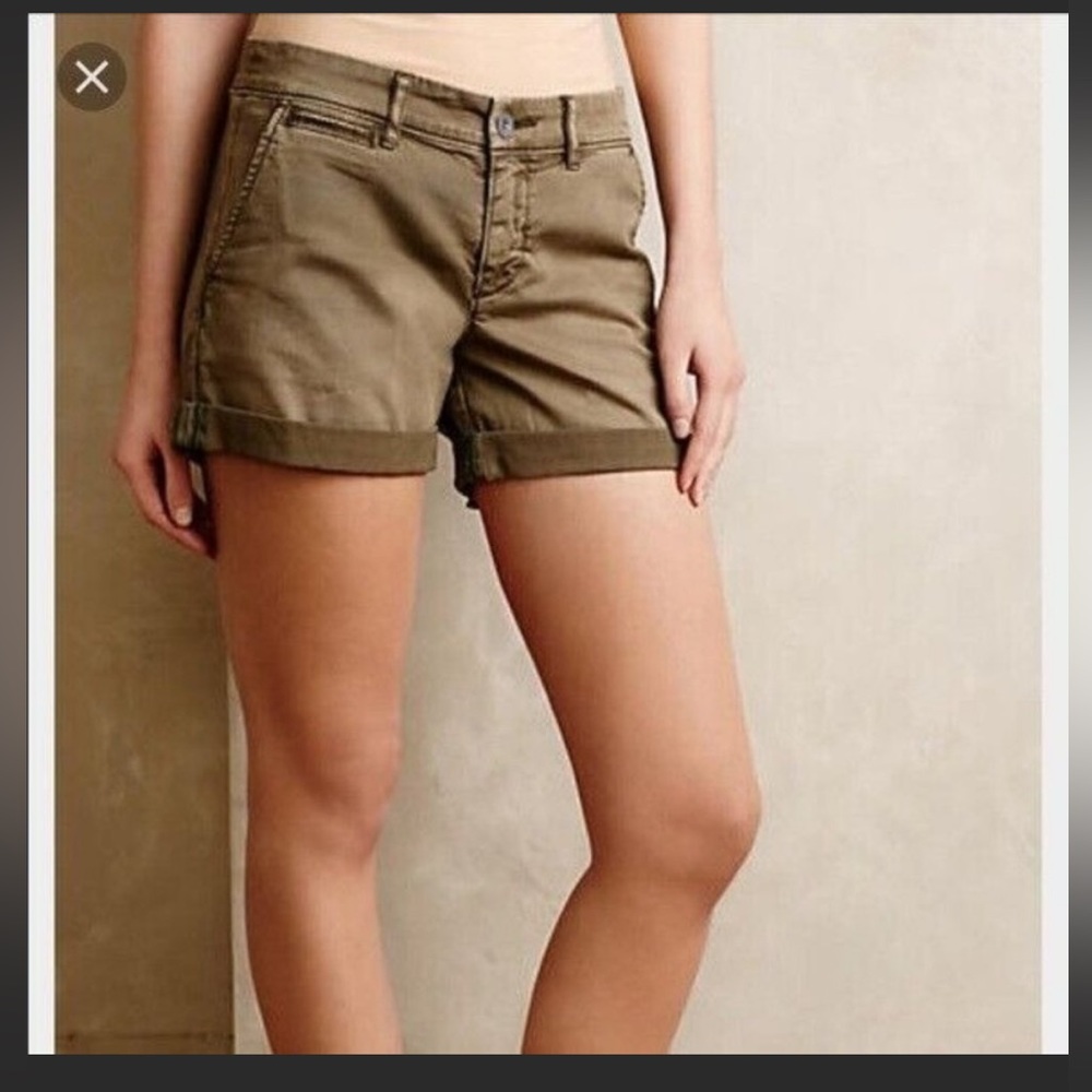 Anthropologie Pilcro green Hyphen Chino shorts